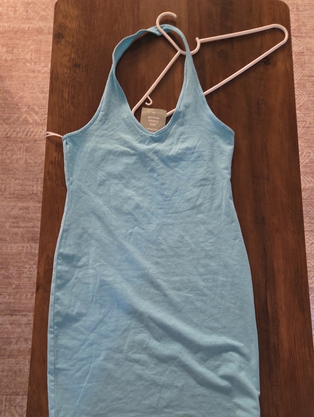 Divided Light Blue Halter Bodycon Camisole Dress